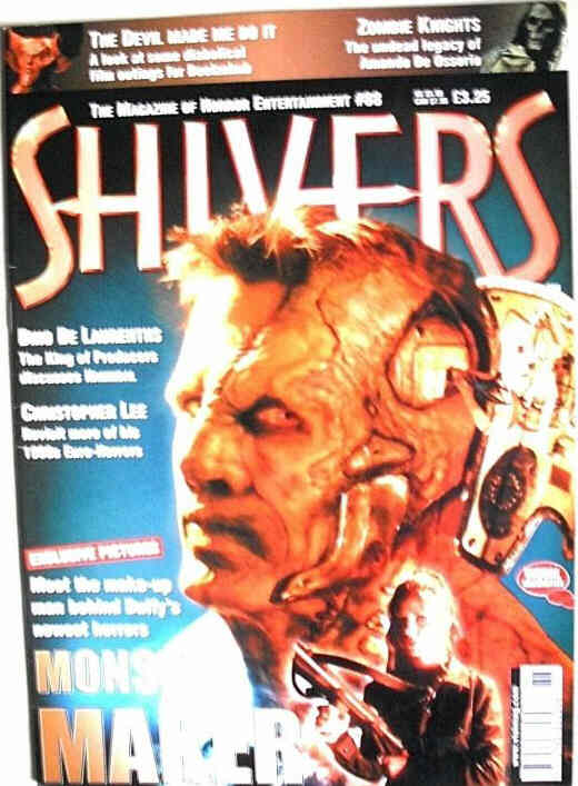 SHIVERS magazine side cover Issue 88 April 2001