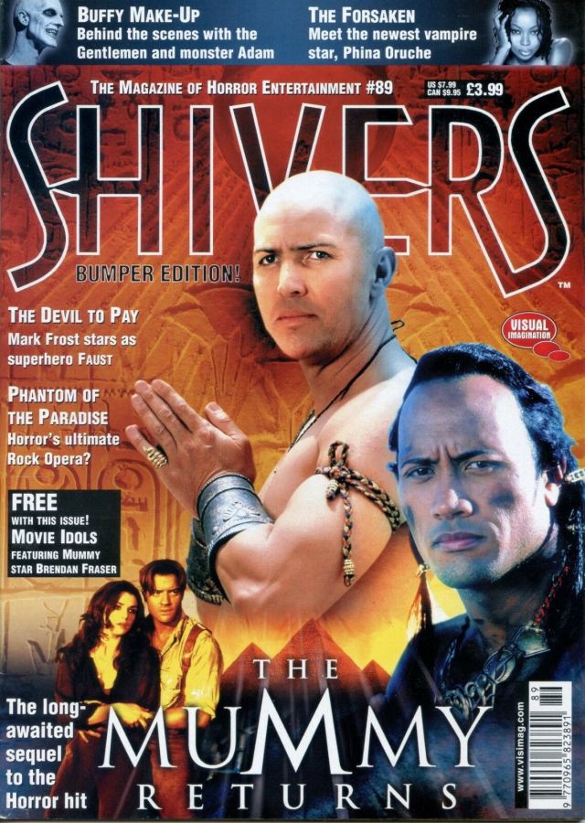 SHIVERS magazine side cover Issue 89 May 2001