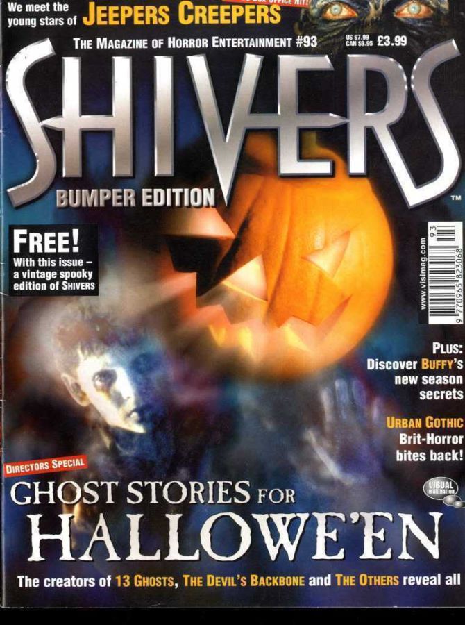 SHIVERS magazine side cover Issue 93 November/December 2001
