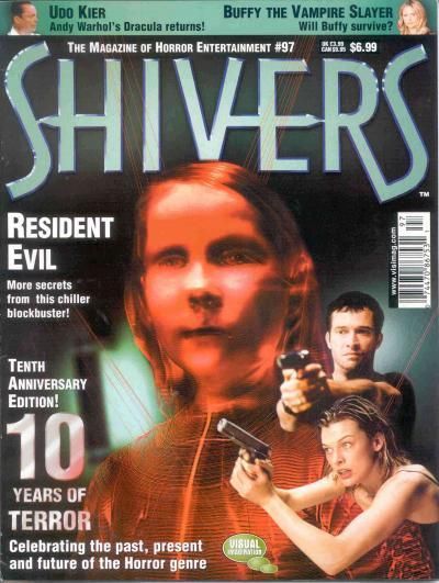 SHIVERS magazine side cover Issue 97 June/July 2002