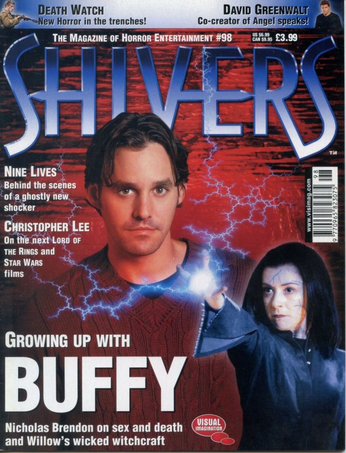 SHIVERS magazine side cover Issue 98 August/September 2002