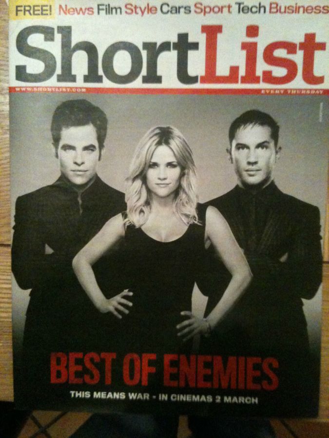 SHORTLIST magazine side cover Issue 212 16 February 2012