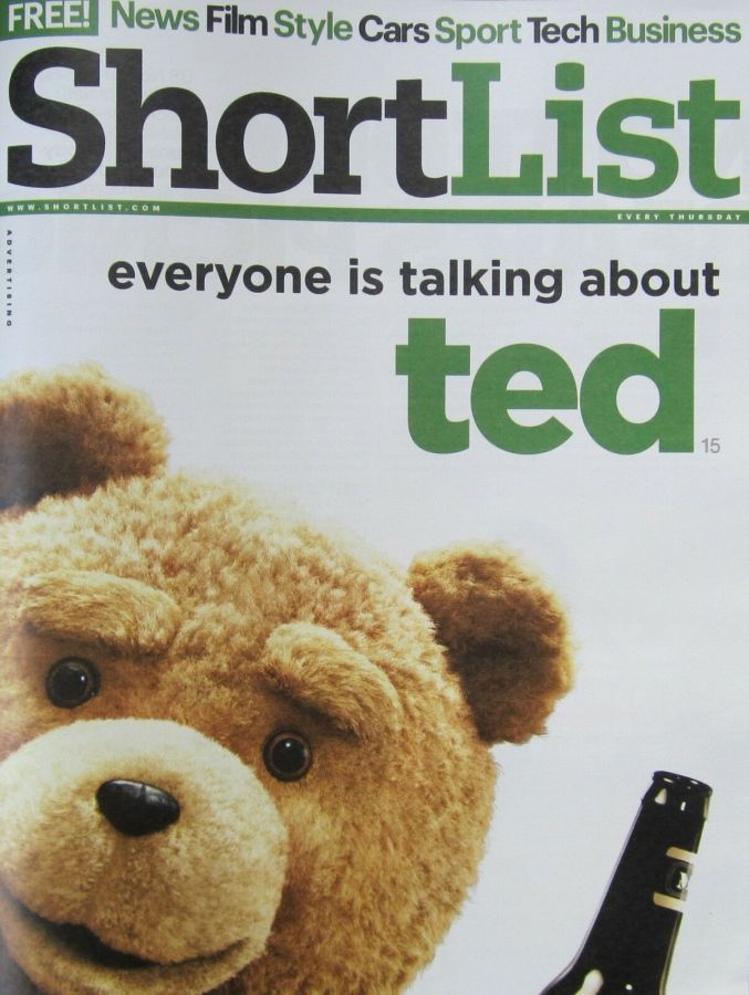 SHORTLIST magazine side cover Issue 236 2 August 2012