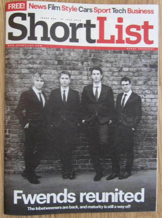 SHORTLIST magazine side cover Issue 334 31 July 2014