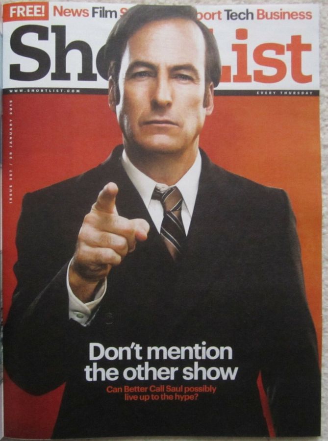 SHORTLIST magazine side cover Issue 357 29 January 2015