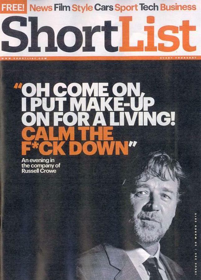 SHORTLIST magazine side cover Issue 365 26 March 2015