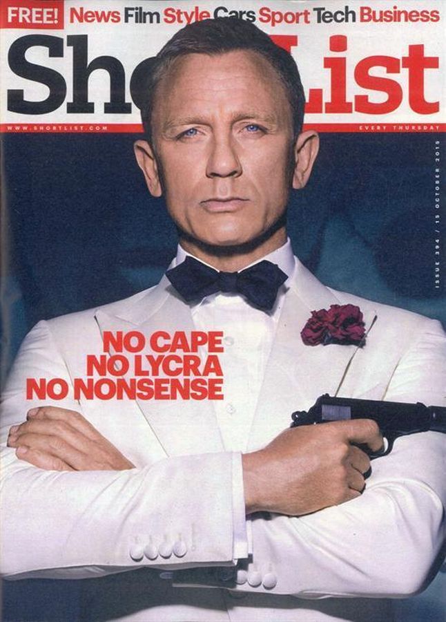 SHORTLIST magazine side cover Issue 394 15 October 2015