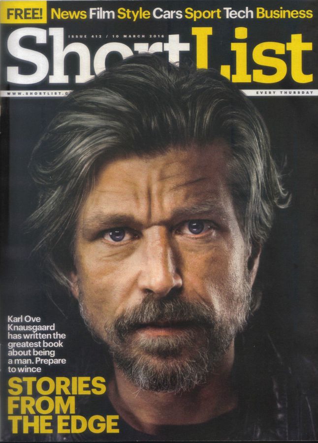 SHORTLIST magazine side cover Issue 412 10 March 2016