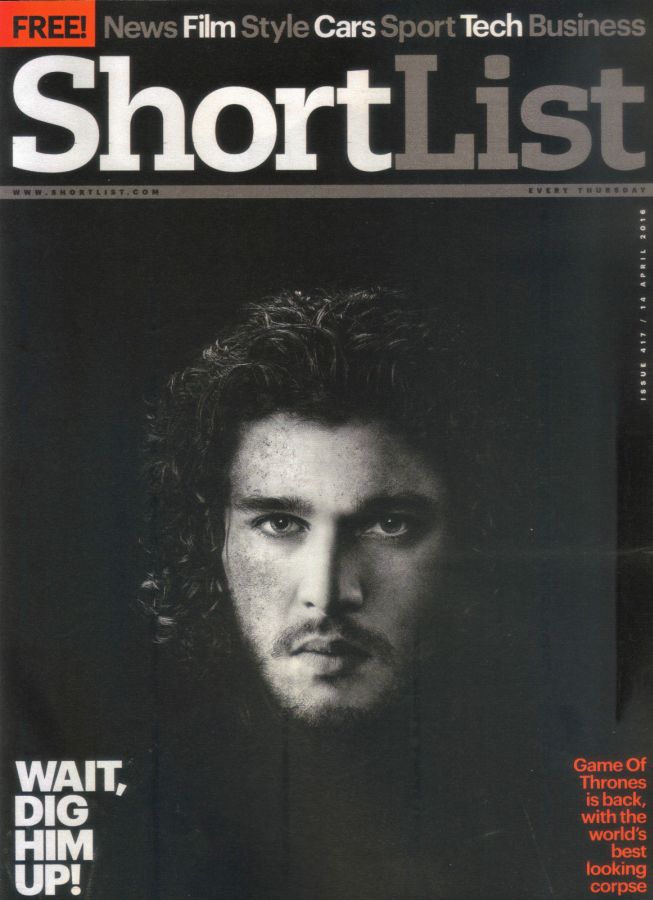 SHORTLIST magazine side cover Issue 417 14 April 2016
