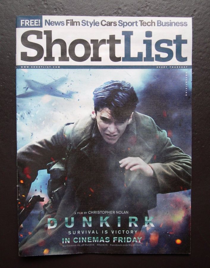 SHORTLIST magazine side cover 20 July 2017