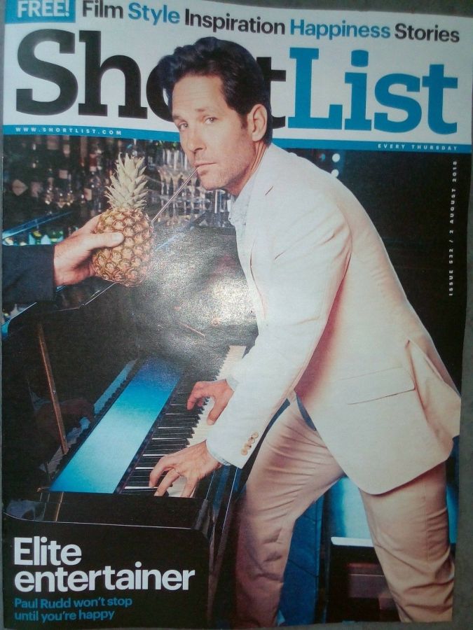 SHORTLIST magazine side cover Issue 532 2 August 2018