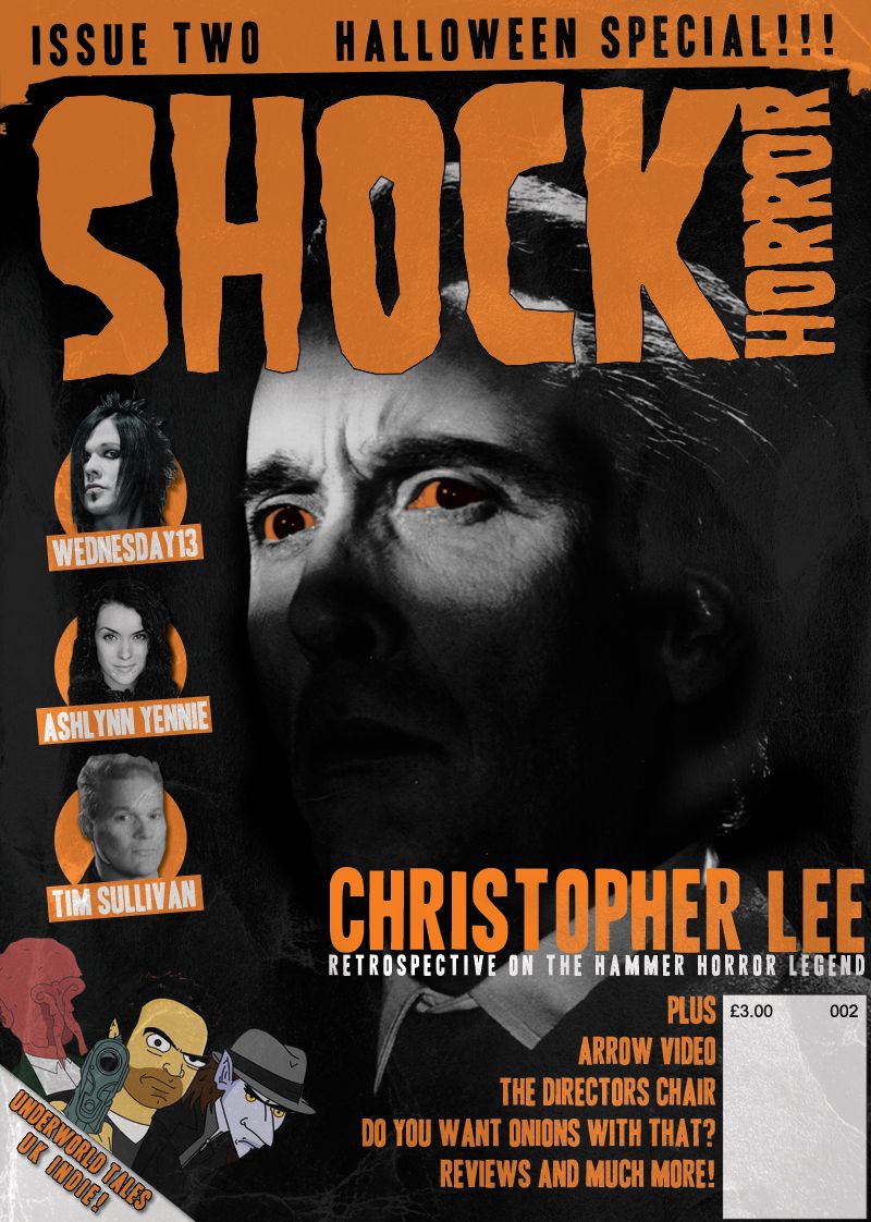 SHOCK HORROR magazine side cover Issue 2 October/November 2010