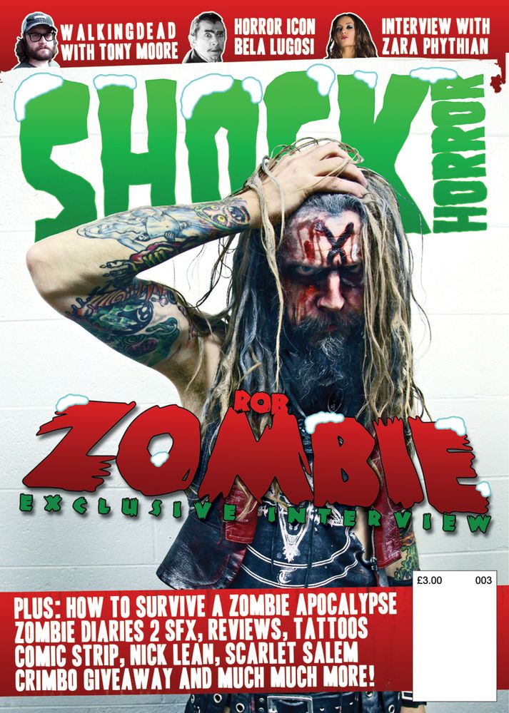 SHOCK HORROR magazine side cover Issue 3 Dec./January/February 2011