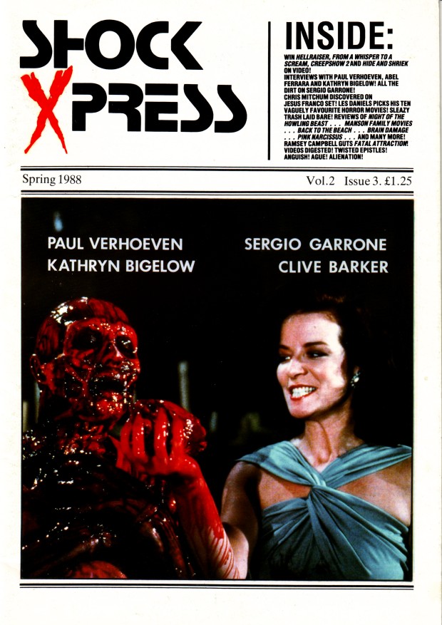 SHOCK XPRESS magazine side cover Issue 9   Vol 2 # 3 Spring 1988