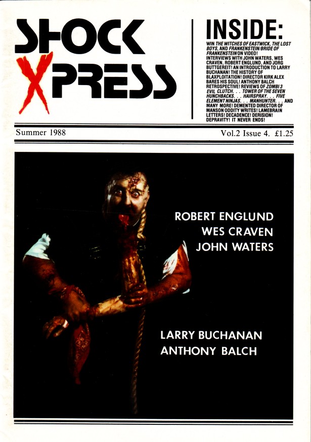 SHOCK XPRESS magazine side cover Issue 10   Vol 2 # 4 Summer 1988