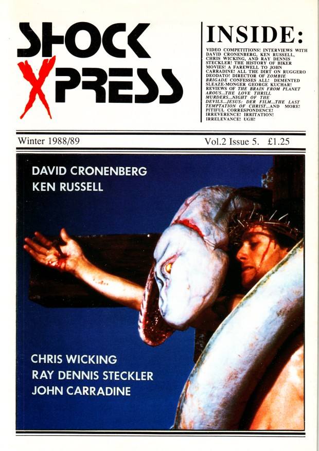 SHOCK XPRESS magazine side cover Issue 11   Vol 2 # 5 Winter 1988