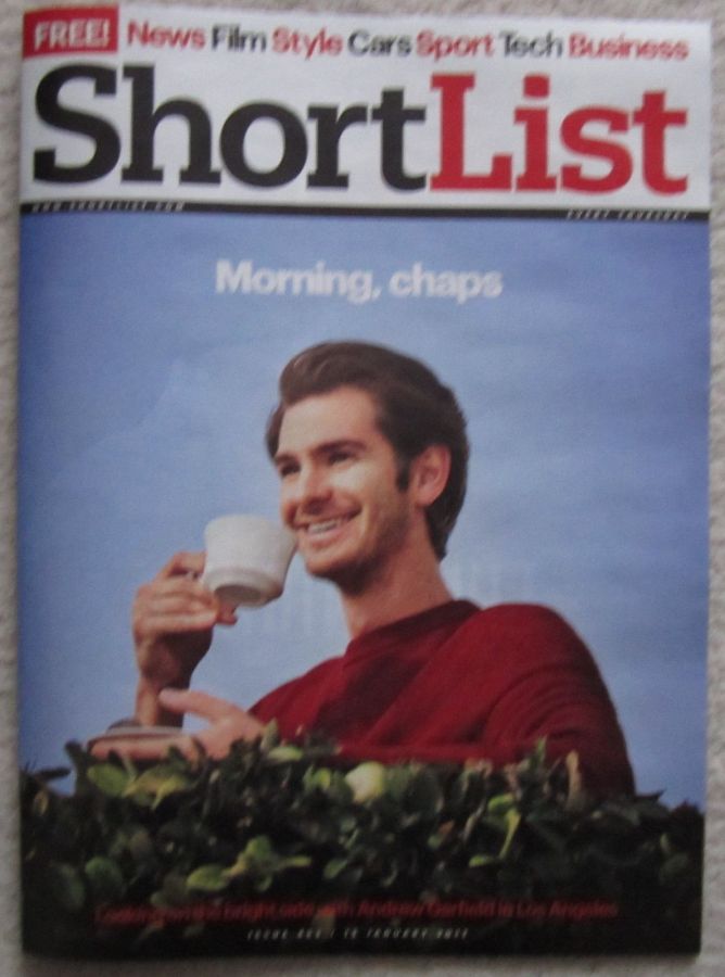 SHORTLIST magazine side cover 12 January 2017
