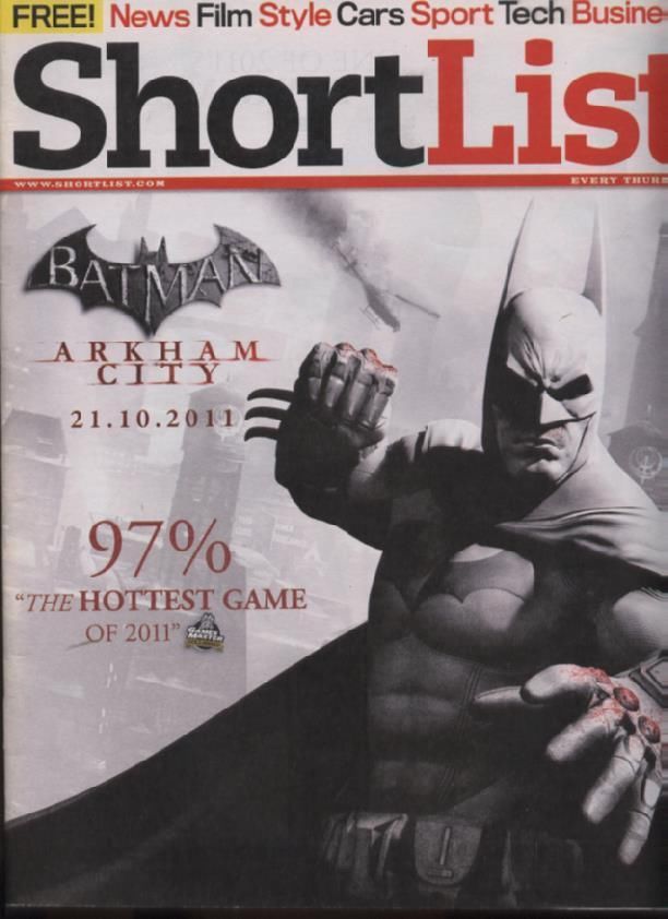 SHORTLIST magazine side cover Issue 198 20 October 2011