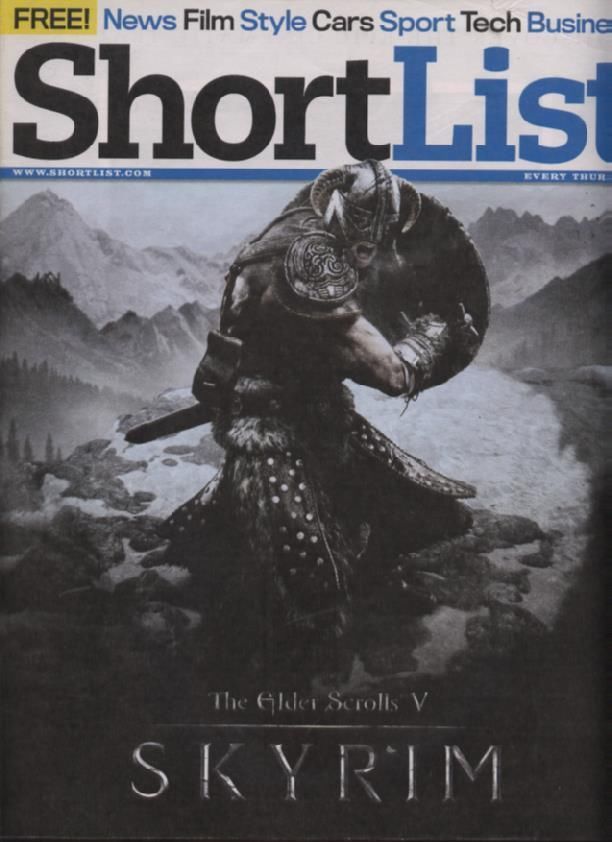 SHORTLIST magazine side cover Issue 201 10 November 2011