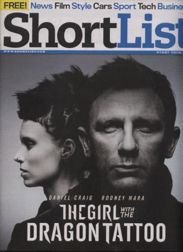 SHORTLIST magazine side cover Issue 206 15 December 2011