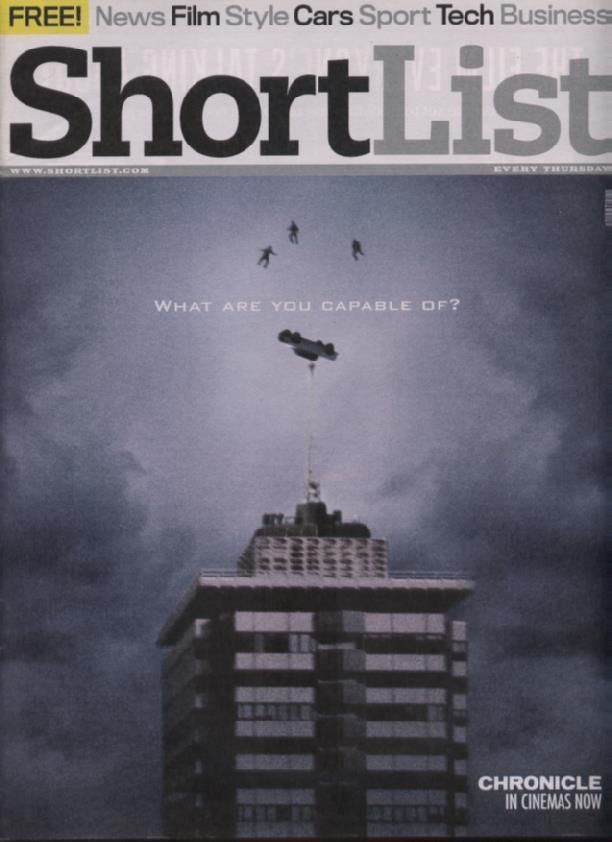 SHORTLIST magazine side cover Issue 210 2 February 2012