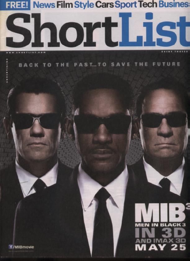 SHORTLIST magazine side cover Issue 226 24 May 2012