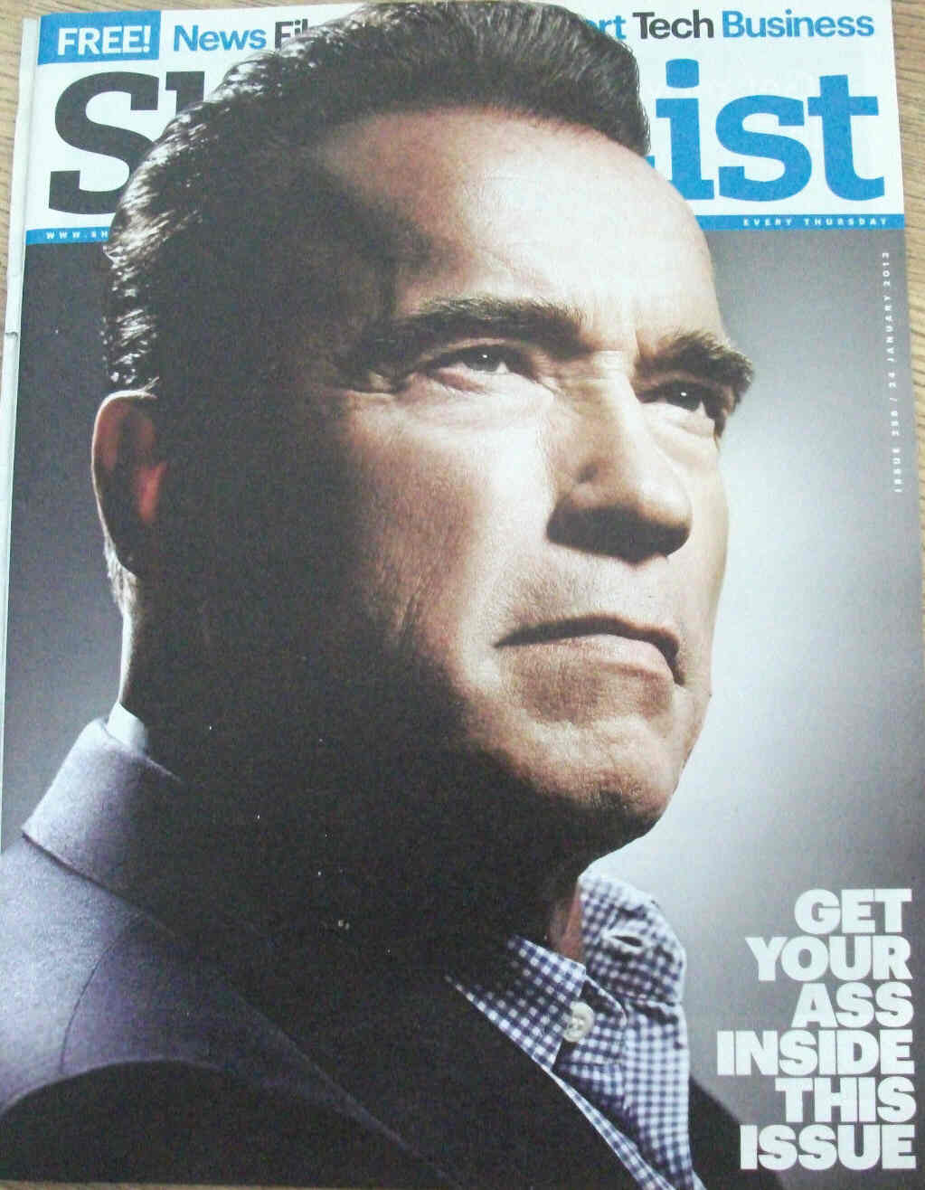 SHORTLIST magazine side cover Issue 258 24 January 2013