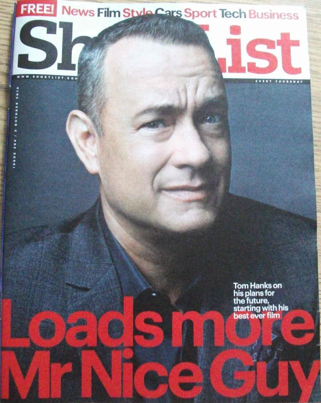 SHORTLIST magazine side cover Issue 294 3 October 2013