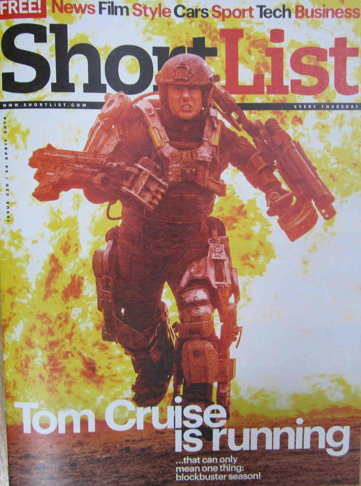 SHORTLIST magazine side cover Issue 320 24 April 2014