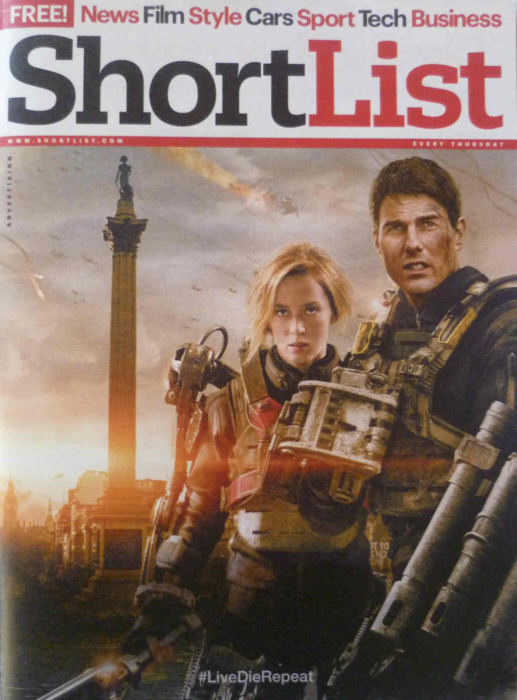SHORTLIST magazine side cover Issue 325 29 May 2014