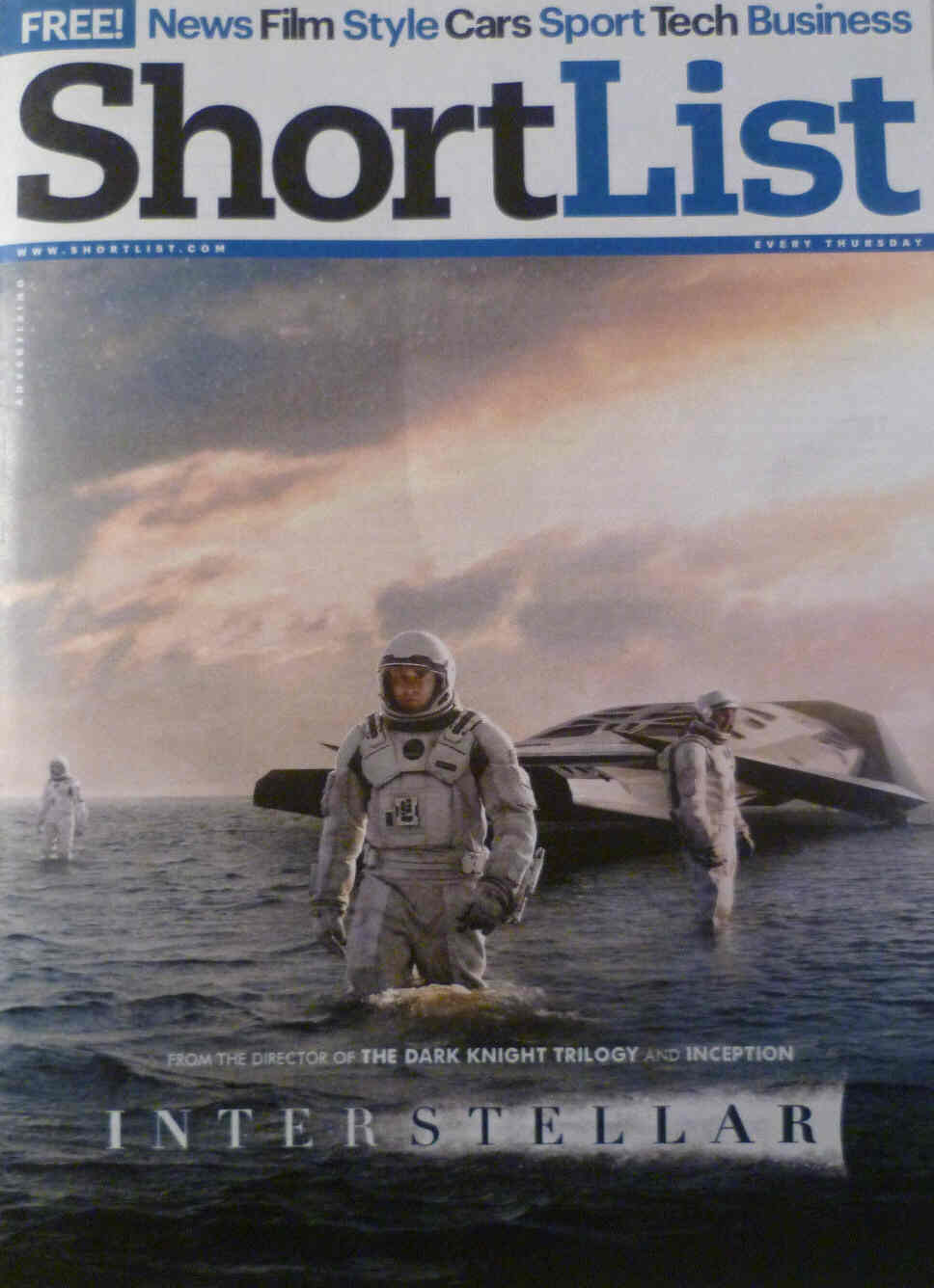 SHORTLIST magazine side cover Issue 348 6 November 2014