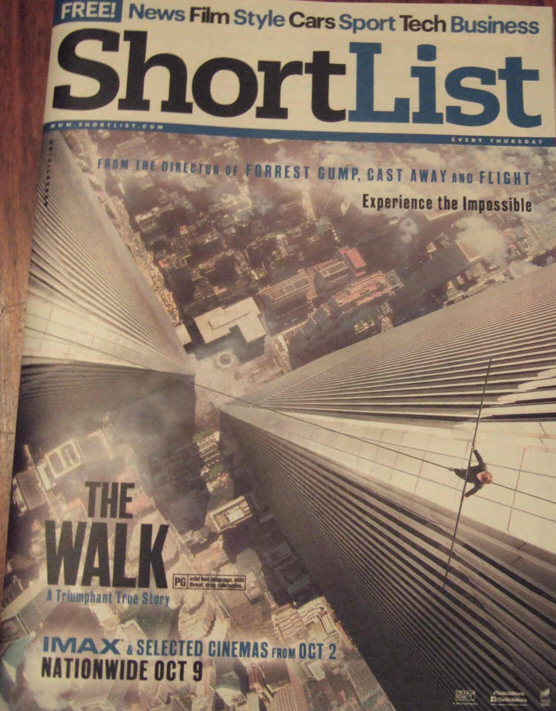 SHORTLIST magazine side cover Issue 392 1 October 2015