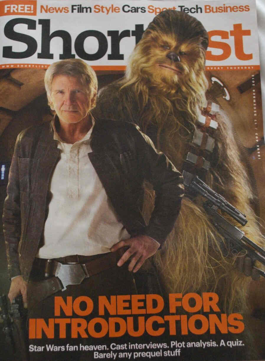 SHORTLIST magazine side cover Issue 403 17 December 2015
