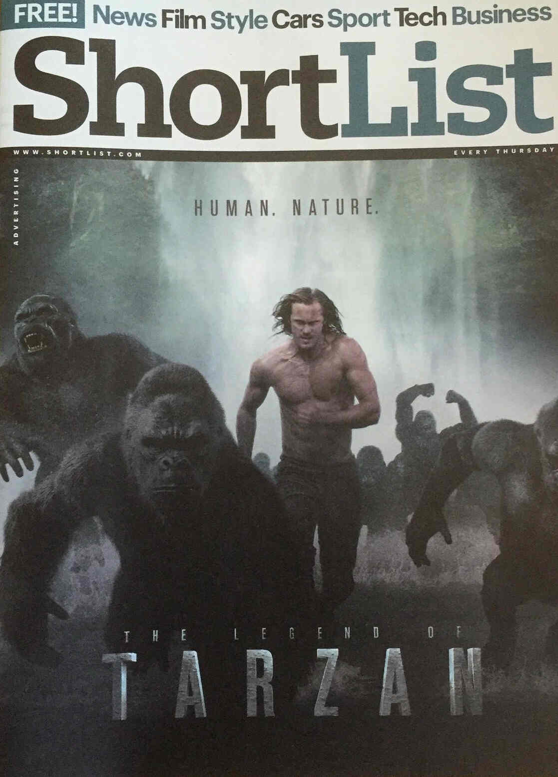 SHORTLIST magazine side cover Issue 429 7 July 2016