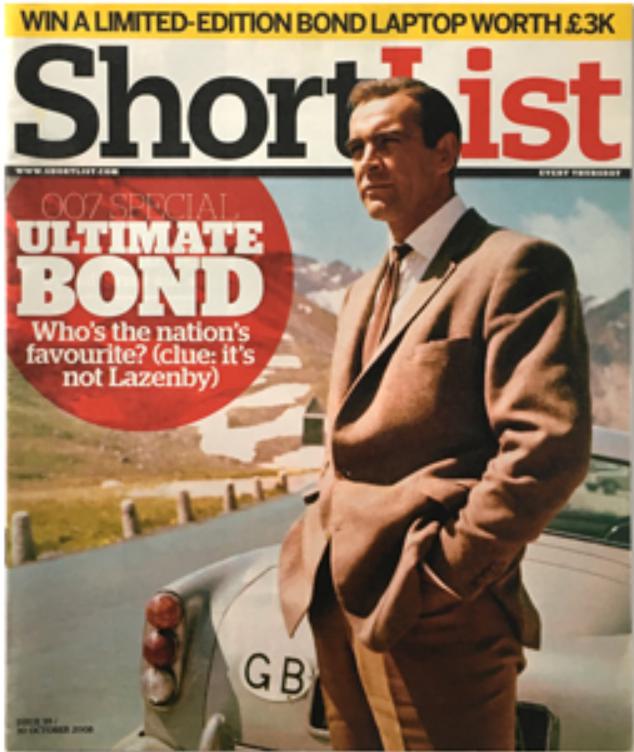 SHORTLIST magazine side cover Issue 55 30 October 2008