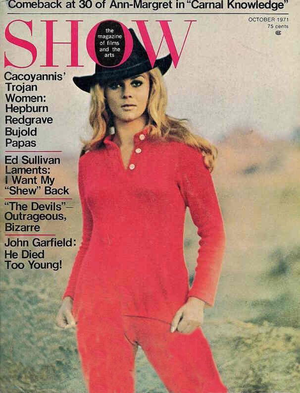 SHOW (60s-70s) magazine side cover October 1971
