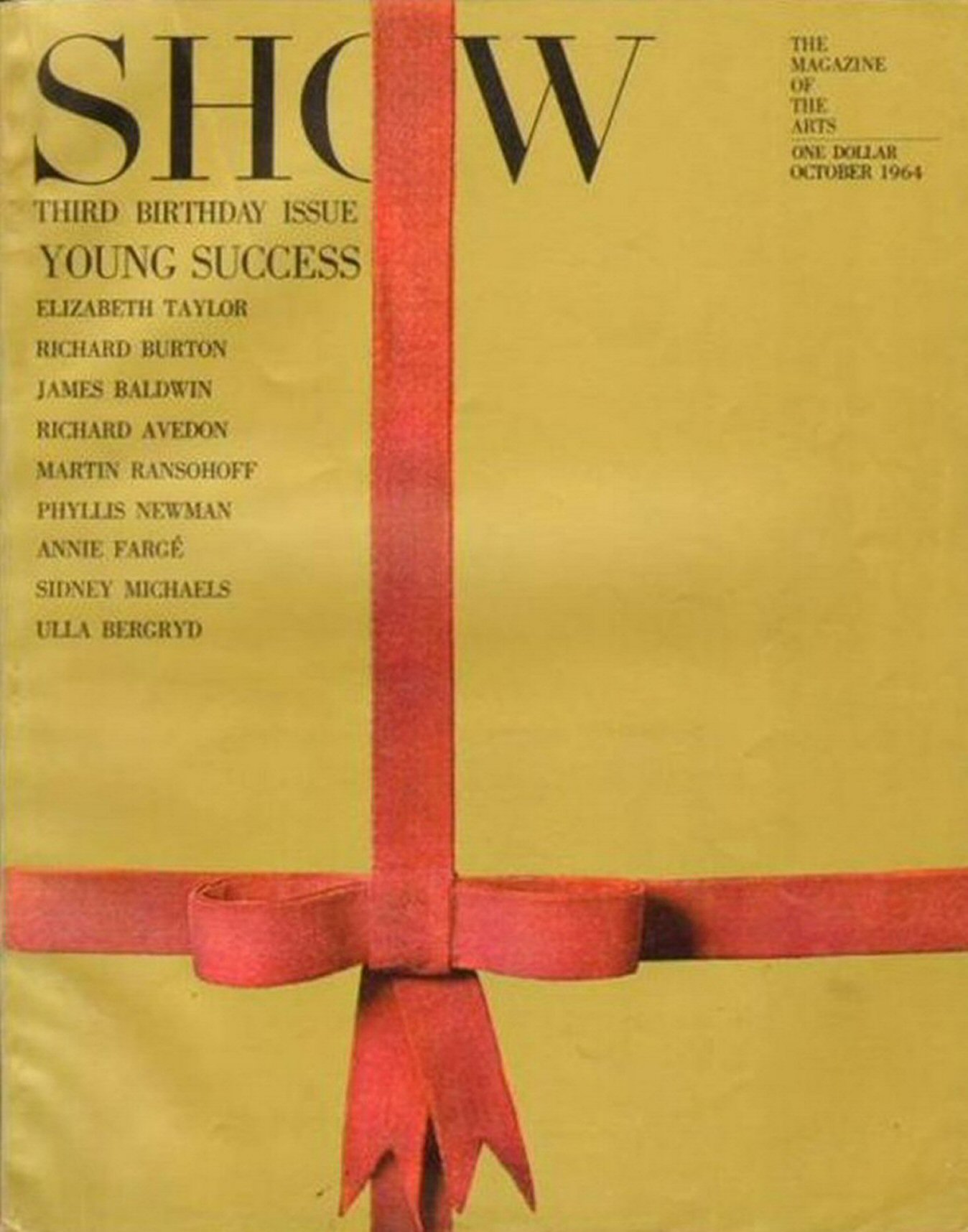 SHOW (60s-70s) magazine side cover  October 1964