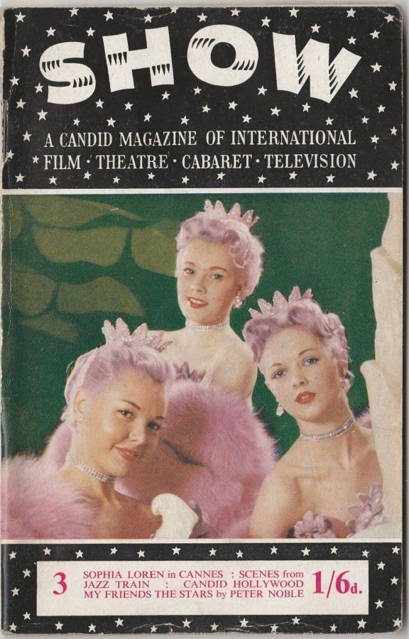 SHOW (UK) magazine side cover Issue 3  1955