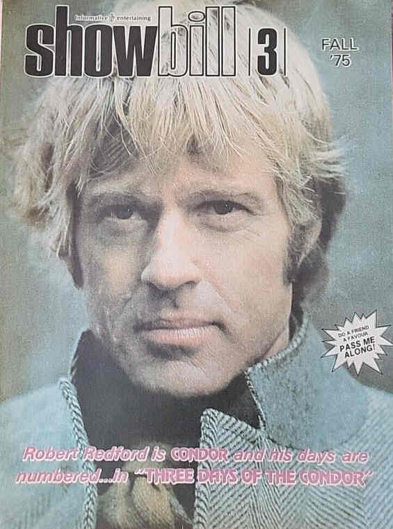 SHOWBILL magazine side cover Issue 3 Fall 1975