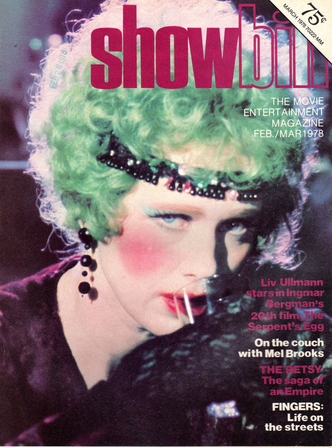 SHOWBILL magazine side cover  Vol 3 No 6 February/March 1978