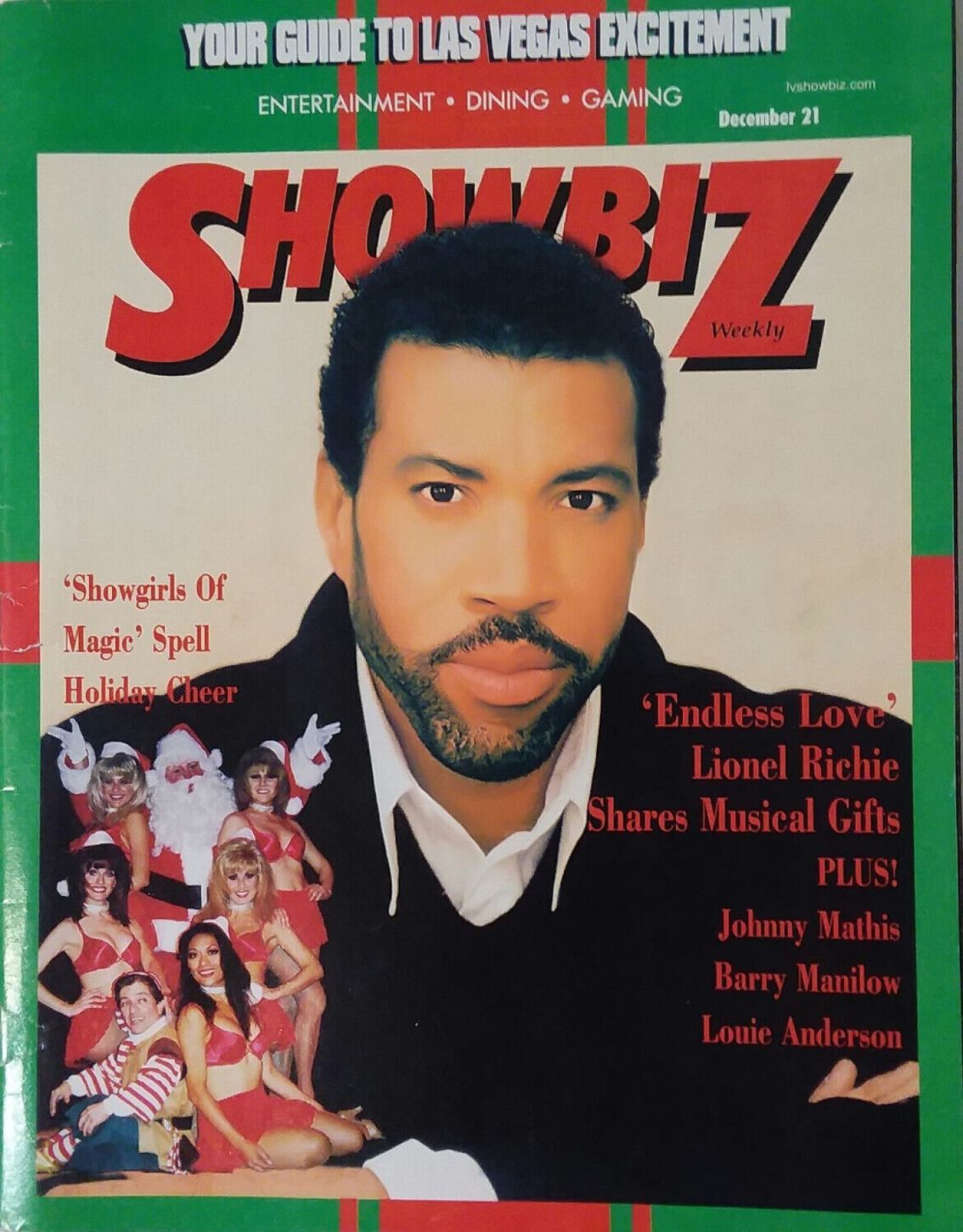 SHOWBIZ magazine side cover 21 December 1977