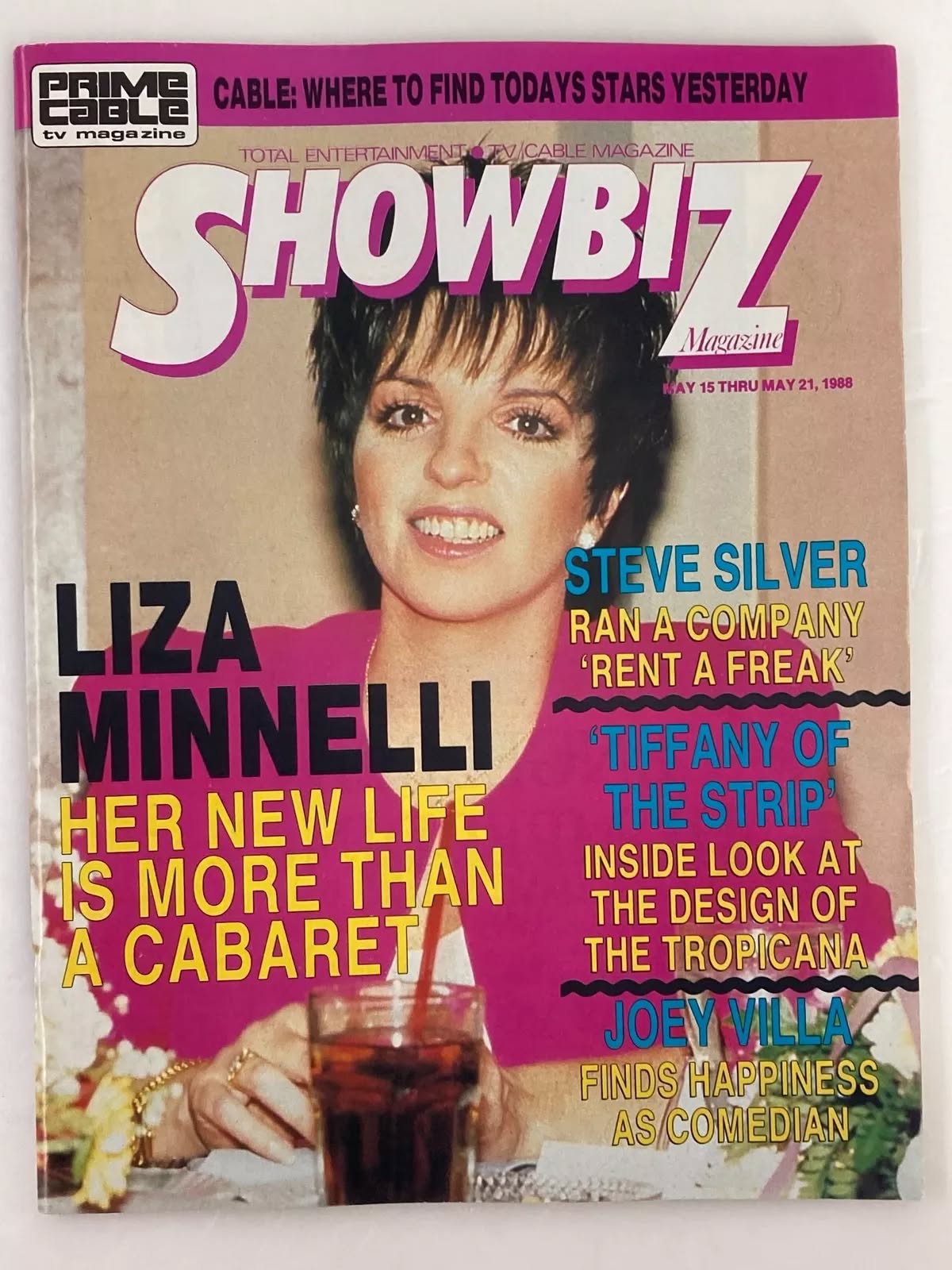 SHOWBIZ magazine side cover 15 May 1988
