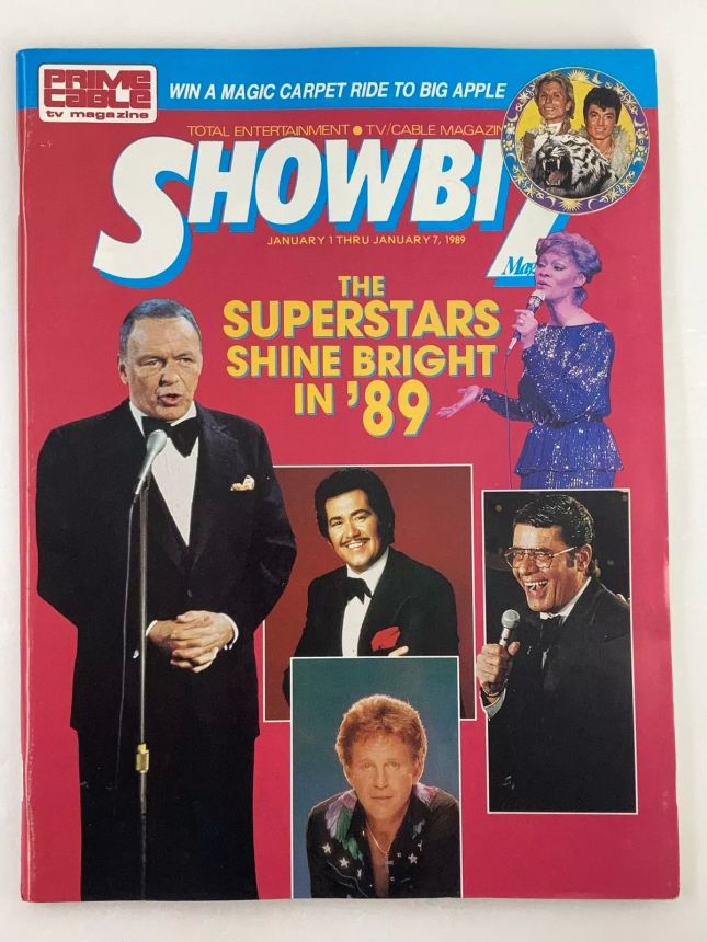 SHOWBIZ magazine side cover 1 January 1989