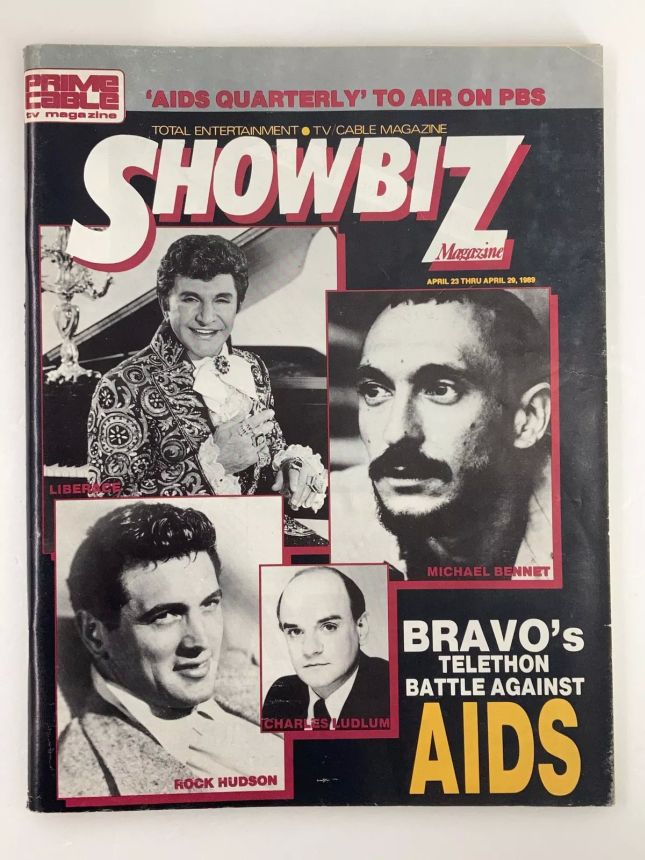 SHOWBIZ magazine side cover 23 April 1989