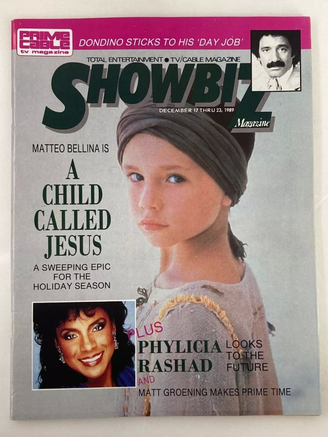 SHOWBIZ magazine side cover 17 December 1989
