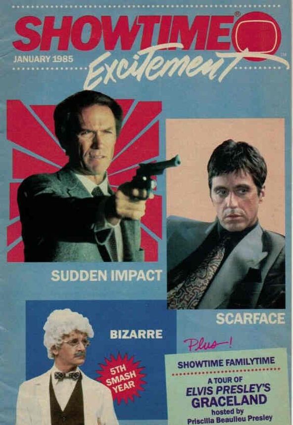 SHOWTIME EXCITEMENT magazine side cover  January 1985
