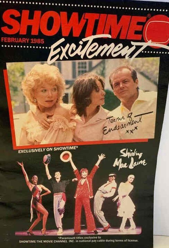 SHOWTIME EXCITEMENT magazine side cover  February 1985