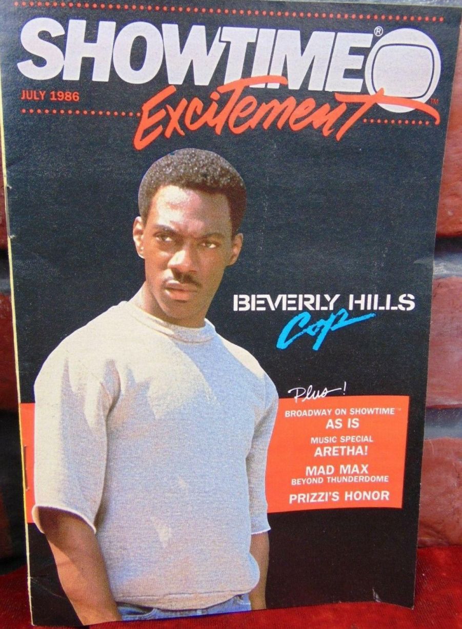SHOWTIME EXCITEMENT magazine side cover  July 1986