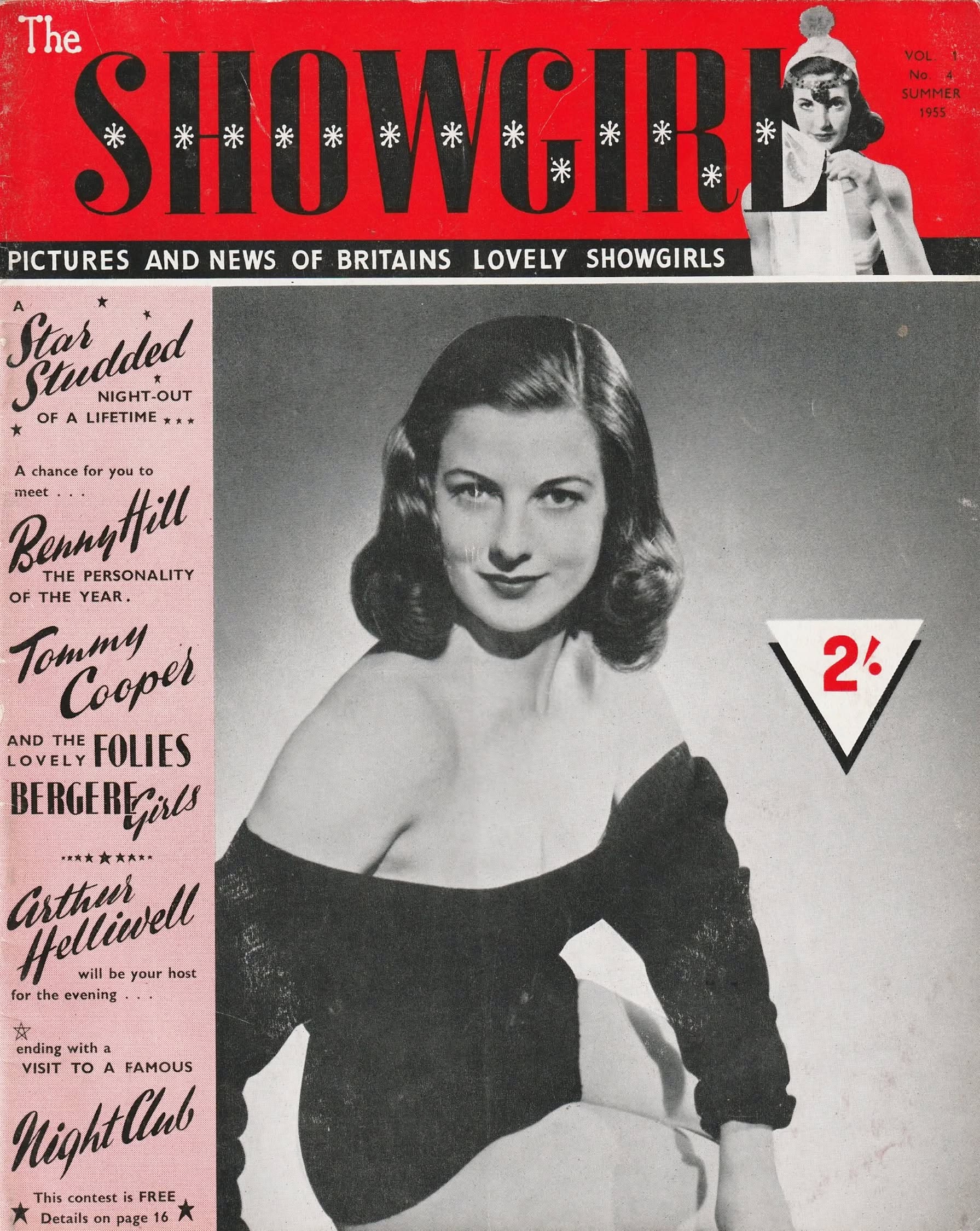 SHOWGIRL GLAMOUR REVUE magazine side cover Issue 4 Summer 1955