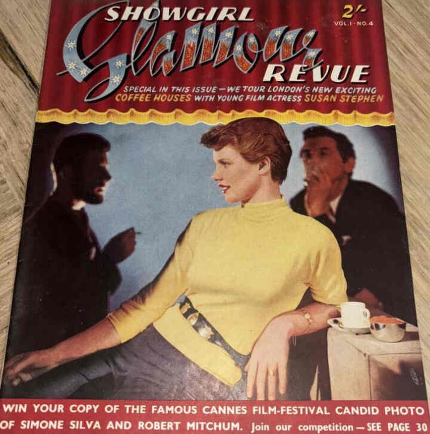 SHOWGIRL GLAMOUR REVUE magazine side cover Issue 4   1955